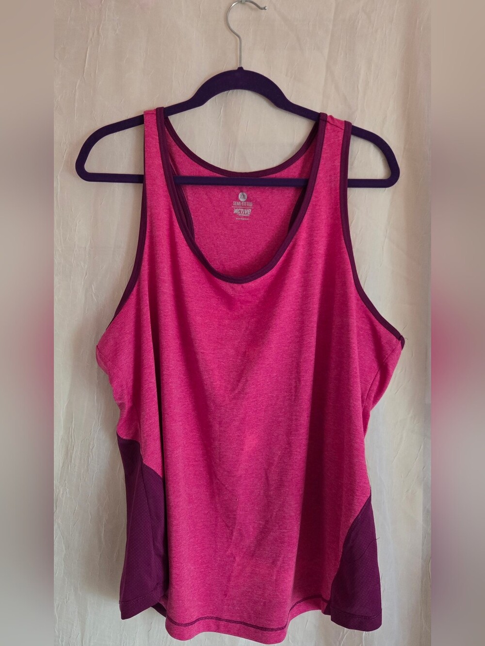 Old Navy Pink Tank Top with Dark Magenta Trim